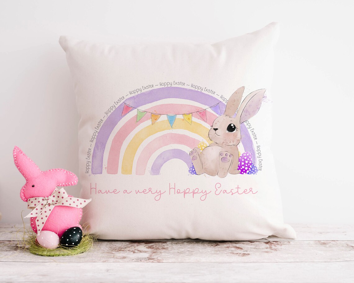 Easter Cushion Personalised Girls Easter Gift Easter Home Etsy