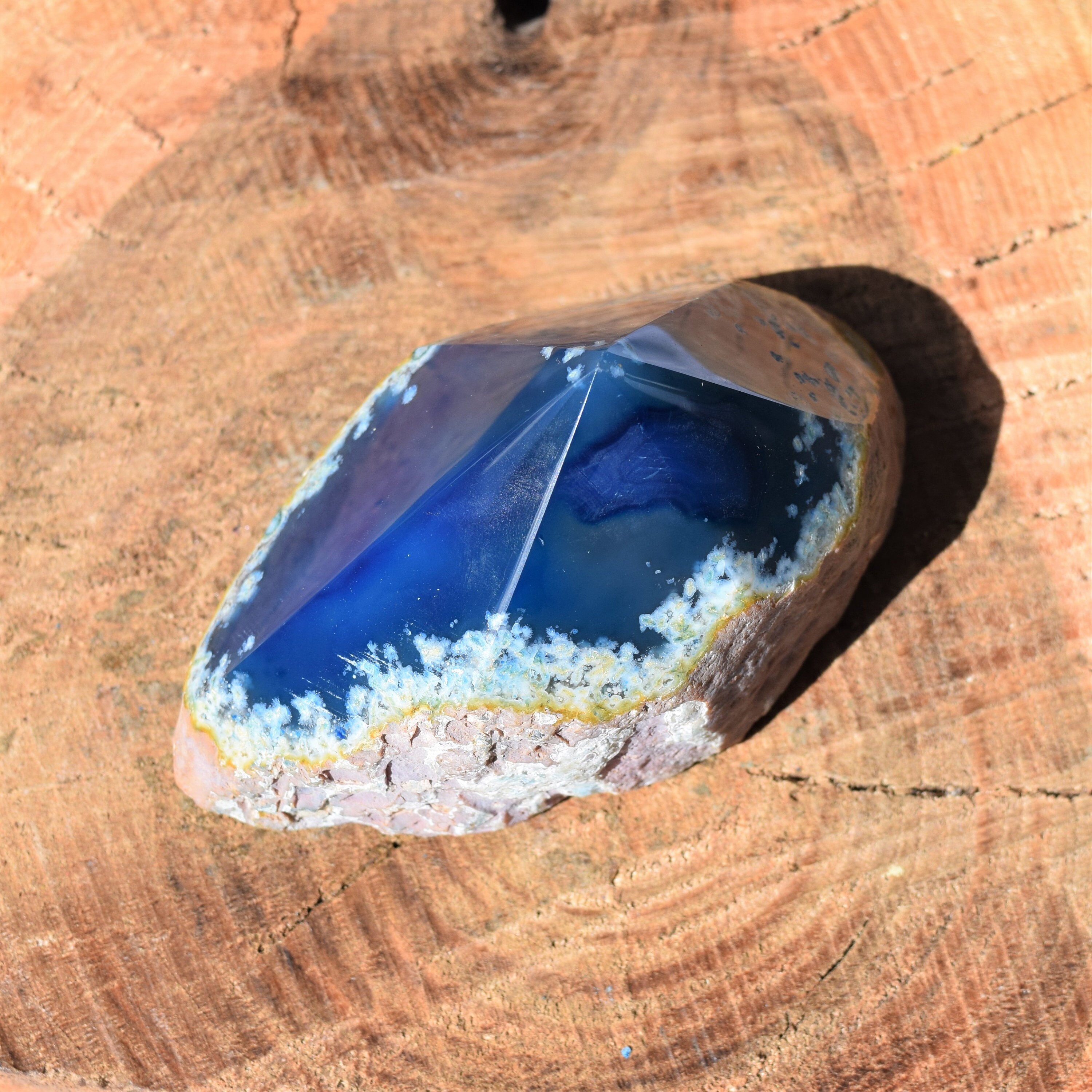 Blue Agate Crystal Tower Raw Crystal Healing Crystal Etsy