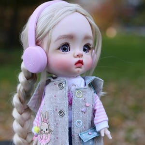 BJD OOAK Art Doll, Cute Designer Doll, OOAK Doll with Casual Outfits Set, Birthday gift for her, Gift for Doll Lovers, Easter Gift for Women