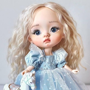 OOAK BJD Doll Full Set, Custom Ball Jointed Doll 25cm, Handmade Artist Resin Doll, Art Collectible Doll Gift, Art Collectible BJD Doll Gift