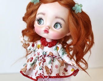 Muñeca de arte BJD, muñeca navideña, conjunto de muñecas OOAK, regalo para amantes de las muñecas, muñeca personalizada articulada Qbaby, regalo único, muñeca móvil, Día de la Madre
