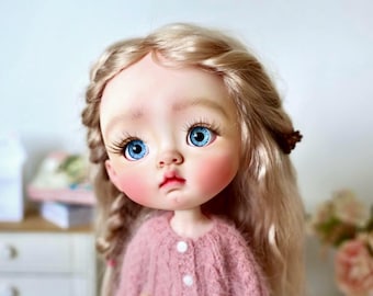 Muñeca BJD Art hecha a mano OOAK, muñeca articulada coleccionable, muñeca repintada por el artista, regalo único para los amantes de las muñecas como regalo de Pascua.