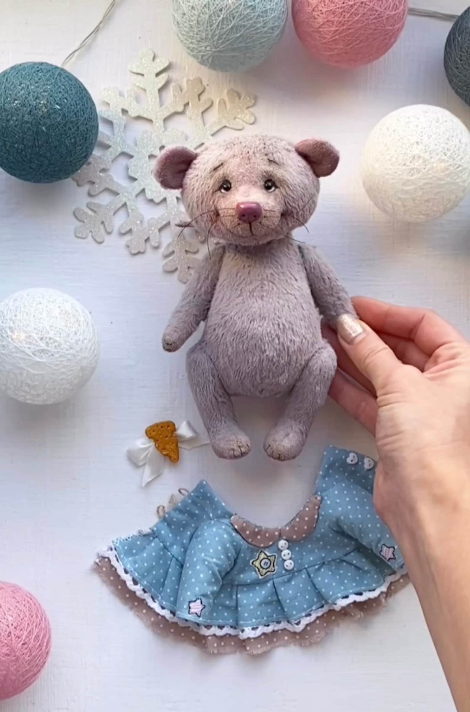 Teddy Mouse Toy Sewing PATTERN Pdfdiy Mouse Figurine Plush Etsy