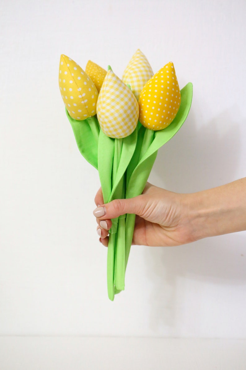 Fabric Tulip PDF Sewing Pattern, Fabric Flowers Video Tutorial, Tilda