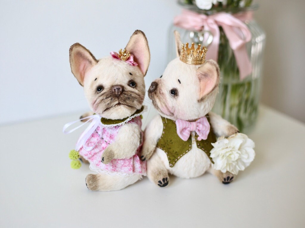 Peluche Bulldog Francese Blu – Orsacchiotto Cane Morbido, Giocattolo Per Bambini, Faithful Friends
