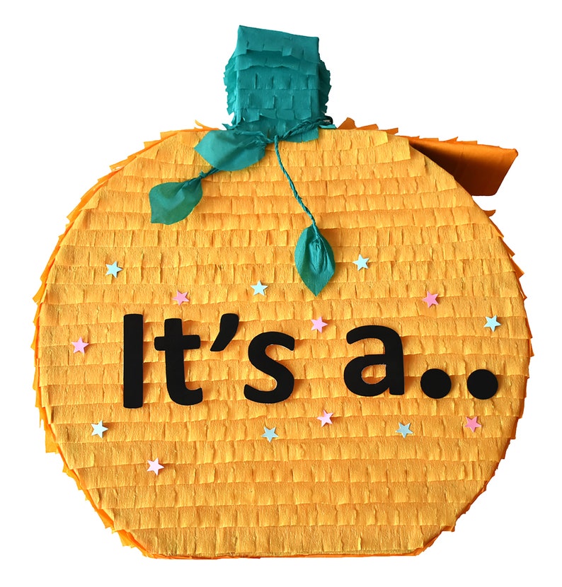 Large Pinata Ready to ship Baby Shower Pinata Pull String Pumpkin Pinata It/'s a..Gender Reveal Pumpkin Pinata Gender Reveal