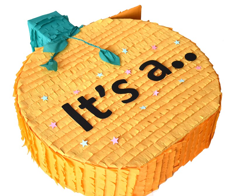 Large Pinata Ready to ship Baby Shower Pinata Pull String Pumpkin Pinata It/'s a..Gender Reveal Pumpkin Pinata Gender Reveal