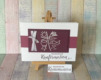 Einladungskarte zur Konfirmation / Kommunion