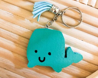 Whale Keychain Beach Keychain, Beach Lovers Gift, Marine Keychain, Ocean Keychain, Nature Keychain, Whale Tail, Animal Keyring