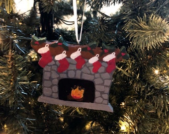 Familia de 5 adornos, regalos Yule, adornos para amigos, medias familiares, familia de cinco adornos personalizados, adornos caseros