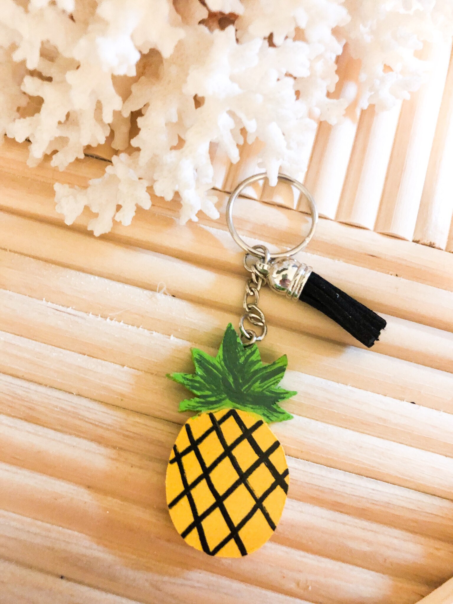 Pineapple keychain Pineapple Keyring Pineapple Gift Foodie Etsy