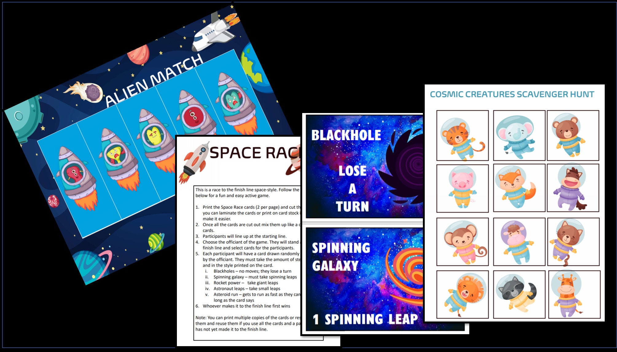 Out of This World Space Themed Games Etsy