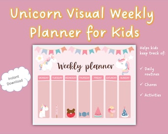 Agenda con unicorni per bambini