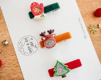 Weihnachten Haarspangen, Festliche Haarspangen, Shaker Haarspangen, Weihnachten Haarschmuck, Kleinkind Clips, Baby Haarspange, Strumpffüller Geschenk