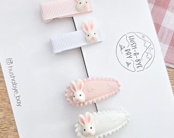 Pinzas para el pelo de Pascua para bebé, pinzas para el pelo de bebé, pinzas para el pelo de conejito, regalo de Pascua para bebé, accesorios para el pelo de Pascua, regalo de canasta de Pascua, regalo para niñas