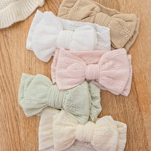 Bandeaux pour bébé, serre-tête avec gros noeuds, cadeau baby shower, cadeau bébé fille, noeuds pour bébés, noeuds pour les cheveux, serre-tête avec noeud, bandeaux pour nouveau-né, cadeau nouveau-né