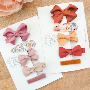 Girls Hair Clip Set, Baby Hair Clips, Baby Fringe Clips, Baby Bows, Snap Clips, Toddler Hair Clips, Gentle Clips, Gift for Little Girls