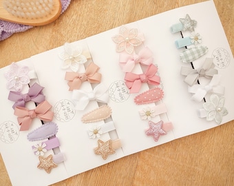Baby First Hair Clips, Baby Hair Clips, Fully Lined Clips, Baby Fringe Clips, Tiny Hair Clips, Toddler Clips, Gentle Clips, Hair Clip Set