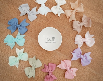 Baby Bows, Baby Hair Clips, Girls Bows, Lined Hair Clips, Baby Fringe Clips, First Hair Bows, Toddler Hair Clips, Gentle Hair Clips