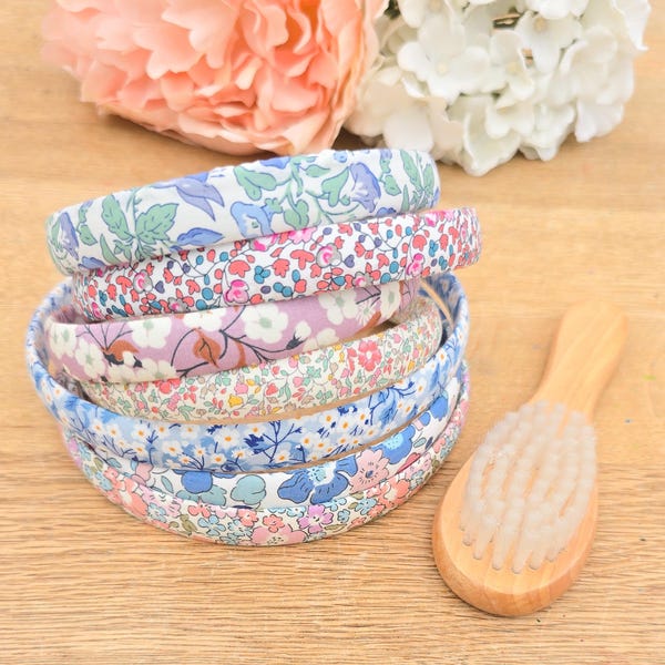 Liberty Alice Bands, Liberty Hairbands, Girls Hairbands, Floral Alice Bands, Pink Hairbands, Flower Alice Bands, Girls Hairbands - 1.5cm