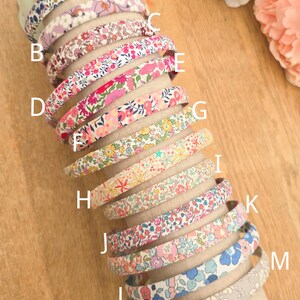Liberty-Haarbänder, Liberty-Haarbänder, Mädchen-Haarbänder, Blumen-Haarbänder, Pink-Haarbänder, Blumen-Haarbänder - 1,5 cm Bild 7