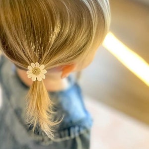 Ein Paar Baby-Haarbänder, Kleinkind-Haarbänder, Daisy-Haarbänder, Baby-Haarbänder, weiche Haarbobbles, Mini-Haarbänder, kleine Gummibänder, kein Snag Bild 8