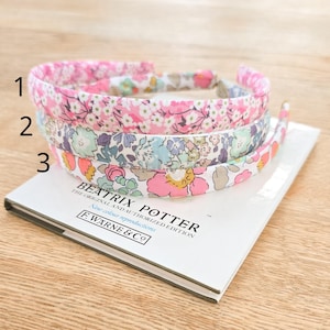Liberty-Haarbänder, Liberty-Haarbänder, Mädchen-Haarbänder, Blumen-Haarbänder, Pink-Haarbänder, Blumen-Haarbänder - 1,5 cm Bild 6