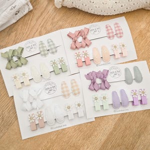 Baby First Hair Clips, Baby Hair Clips, Pigtail Clips, Baby Fringe Clips, Tiny Hair Clips, Toddler Clips, Gentle Clips, Hair Clip Set