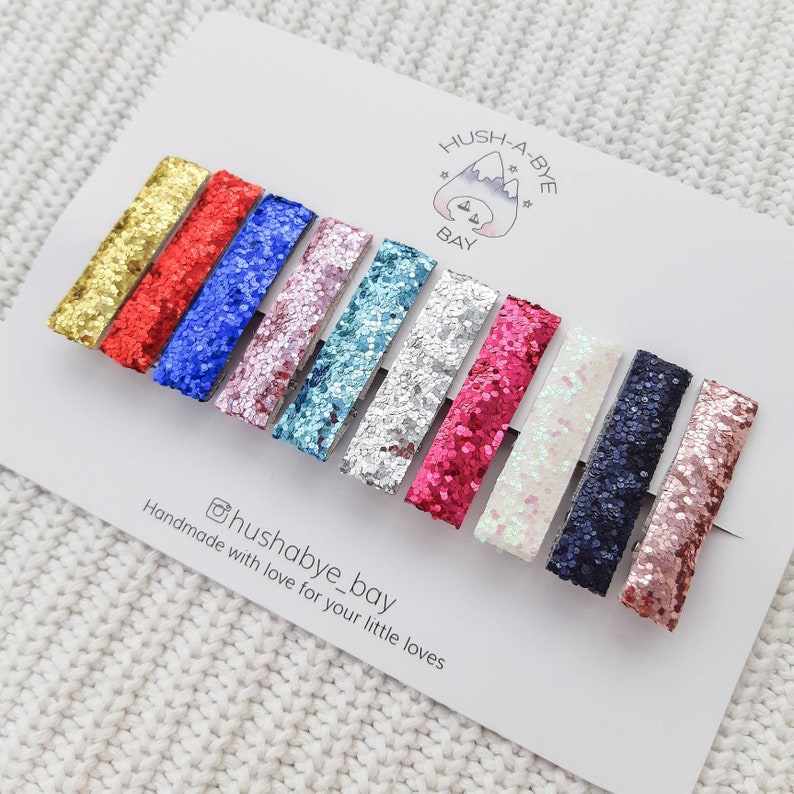 Glitter Hair Clips Fringe Clips Toddler Hair Clips Baby Etsy
