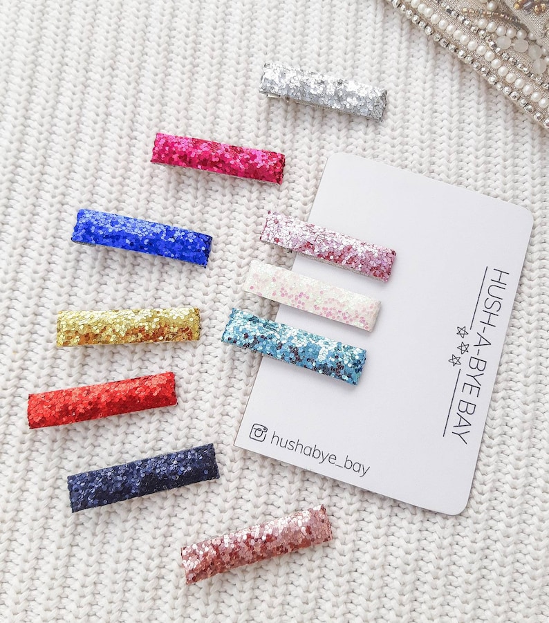 Glitter Hair Clips Fringe Clips Toddler Hair Clips Baby Etsy