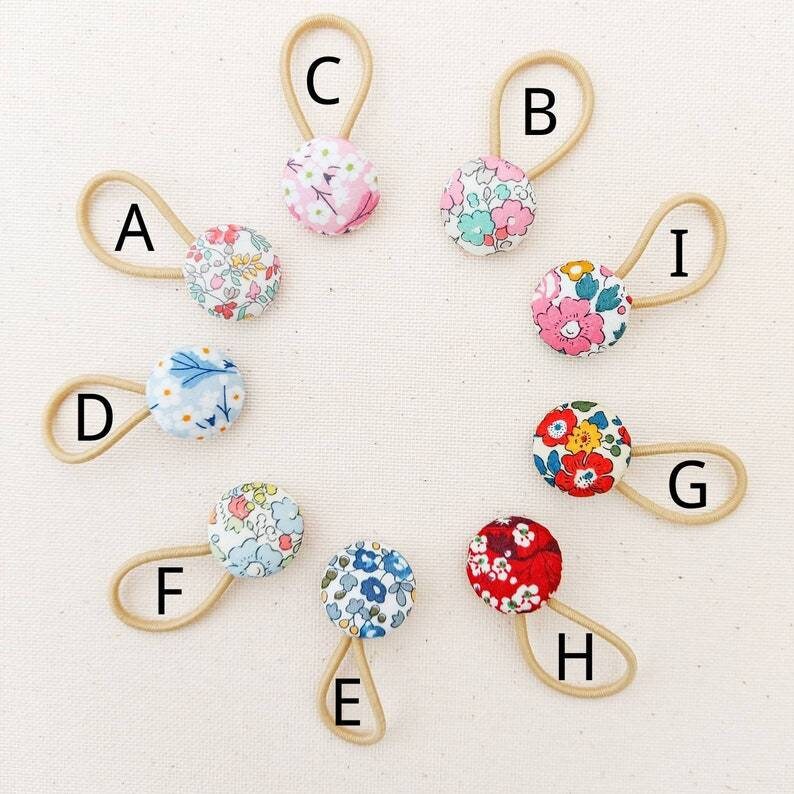 Liberty Hair Bobbles Toddler Hair Bands Button Hair Bobbles - Etsy