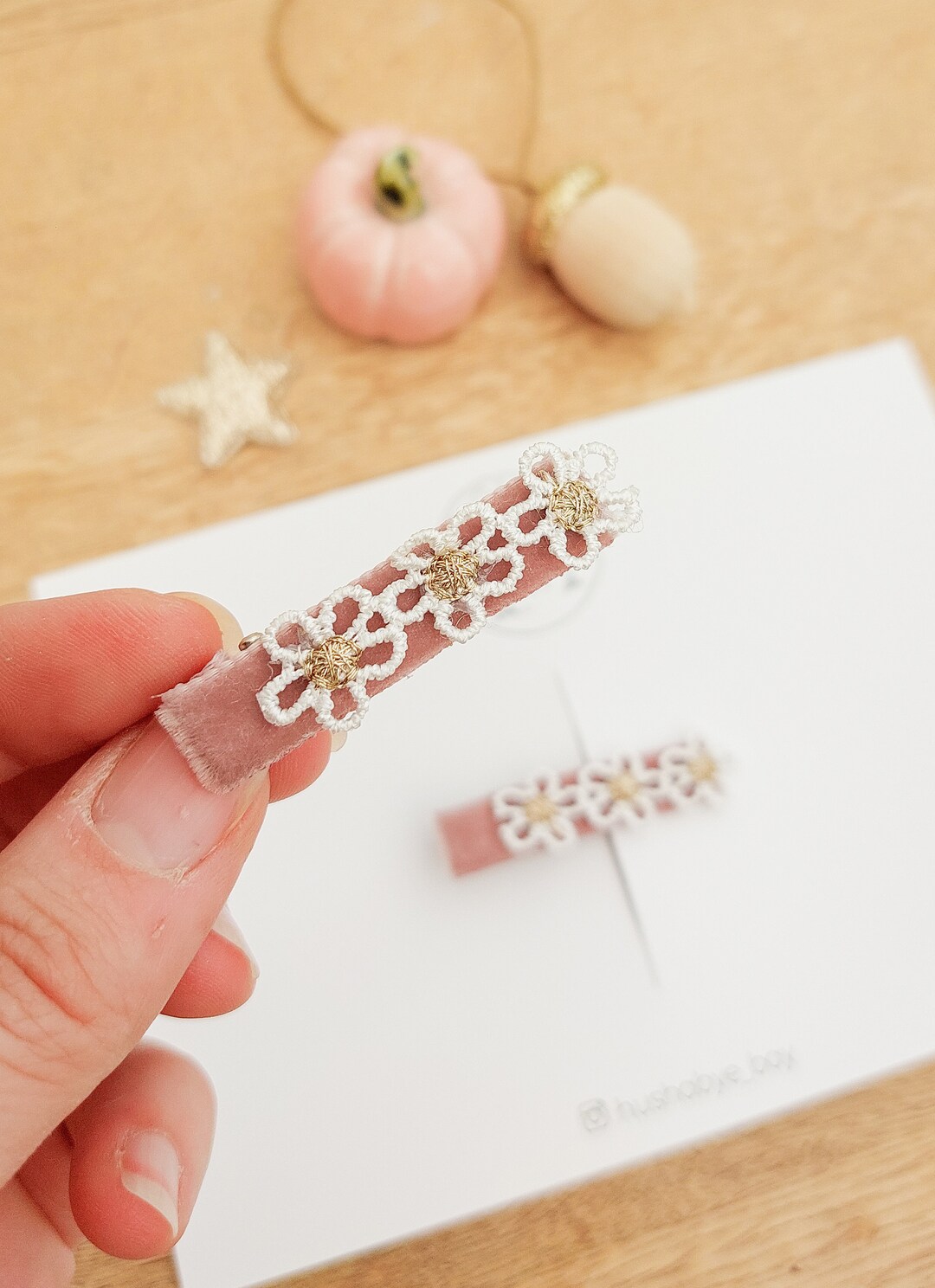 Daisy Hair Clip, Pink Velvet Hair Clip, Baby Hair Clip, Girls Hair Clip ...