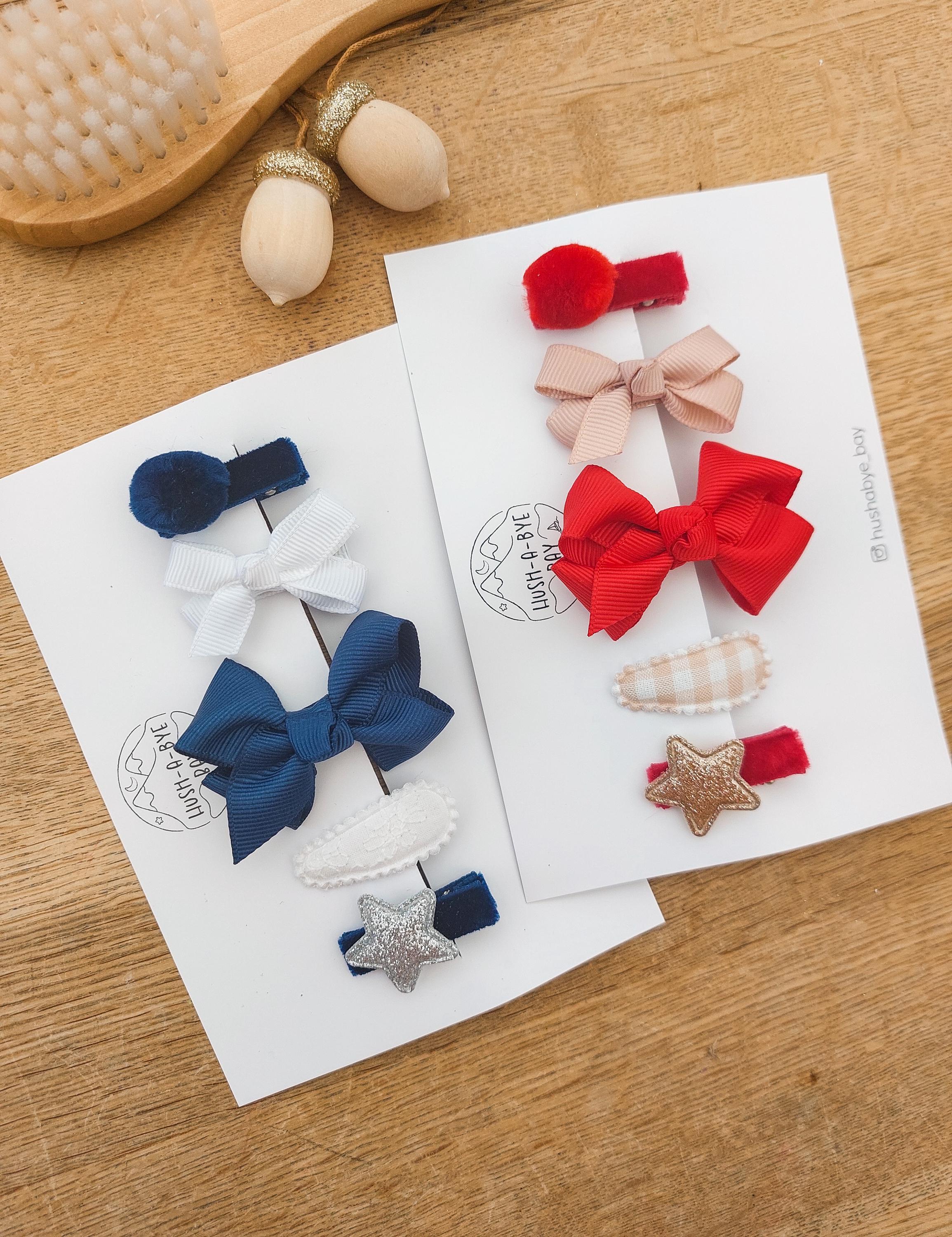 First Clips Baby First Hair Clips, Baby Christmas Hair Clips, Fully Lined Clips ...