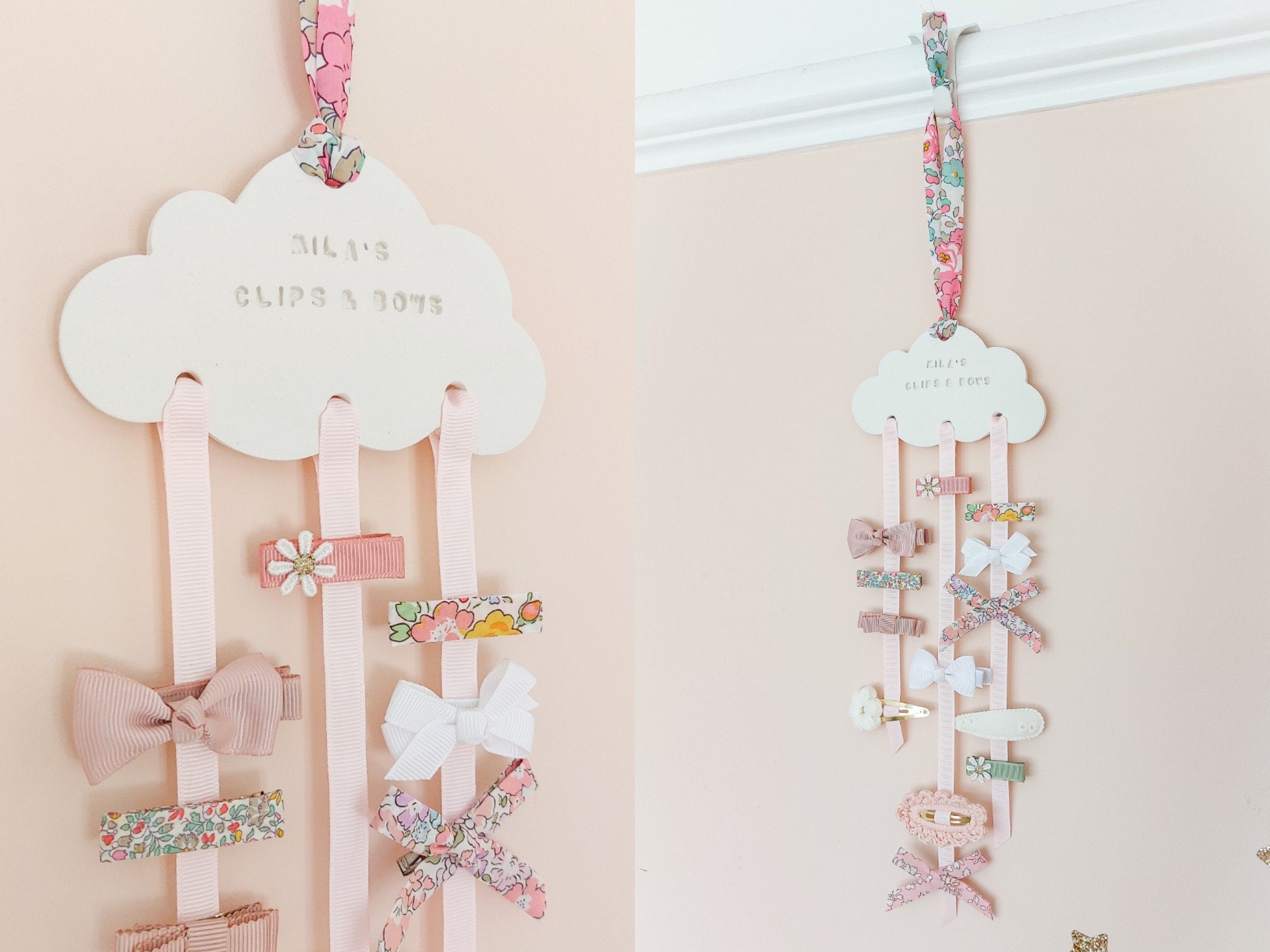 Wall Hanging Hair Accessories Storage Kids Hanger for Girls Bow Organizer  Bows Baby Clip Clips Headband Holder 