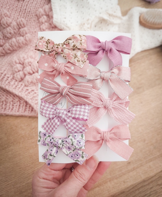 Lot De 50 Pinces à Cheveux Pour Bébé - Nœuds En Ruban - Mini