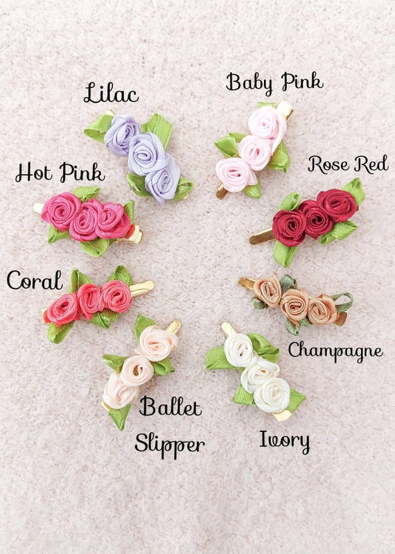 10 Mini Haarspangen Mit Blumen-Design – Kleine Krallenclips Aus Legierung In Weiß & Rosa | Zarter Haarschmuck Für Damen & Mädchen Zu Hochzeit, Party & Alltag
