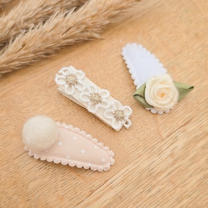Tiny Baby Hair Clips, Baby Hair Clips, Mini Baby Fringe Clips, Tiny Hair Clips, Toddler Clips, Gentle Clips, Mini Snap Clips, Pom Pom Clips