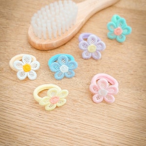 Paire d'élastiques pour cheveux bébé, Bandes pour cheveux pour tout-petits, Bandes pour cheveux pour bébé, Boucles d'oreilles douces, Mini élastiques pour cheveux, Petits élastiques, Bandes sans accroc image 6