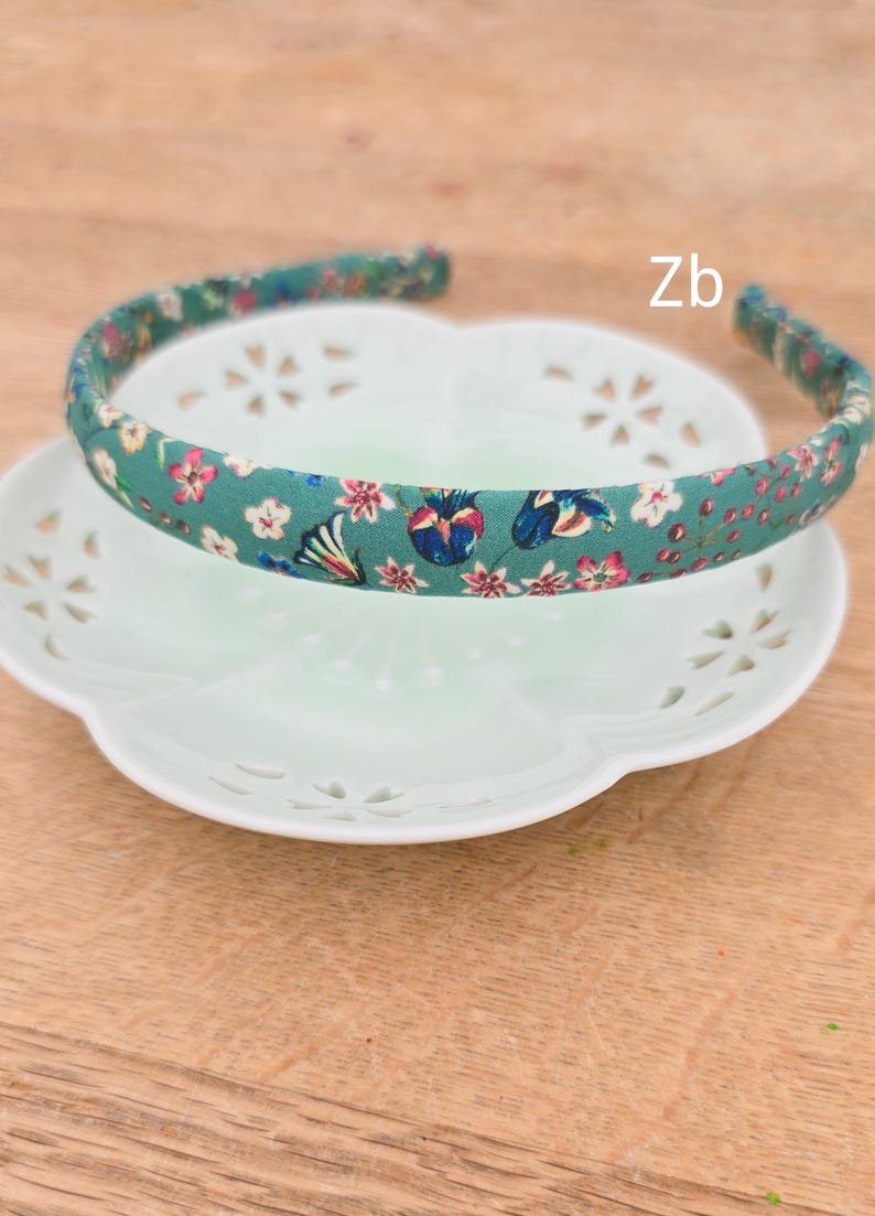 Liberty-Haarbänder, Liberty-Haarbänder, Mädchen-Haarbänder, Blumen-Haarbänder, Pink-Haarbänder, Blumen-Haarbänder - 1,5 cm Bild 9