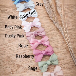 Baby Bows, Baby Hair Clips, Bow Snap Clips, Baby Fringe Clips, First Hair Bows, Toddler Hair Clips, Gentle Hair Clips, Mini Baby Bows image 9