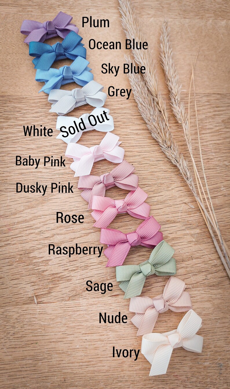 Baby Bows, Baby Hair Clips, Bow Snap Clips, Baby Fringe Clips, First Hair Bows, Toddler Hair Clips, Gentle Hair Clips, Mini Baby Bows image 9