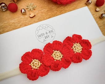 Artisan Handmade Crochet Floral Crown Headband - Scarlet Red Crochet Flower Crown - Etsy - Page 5 main image 2