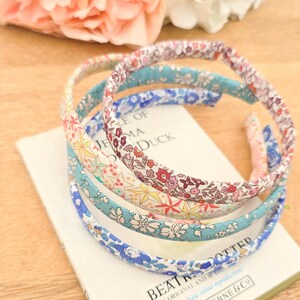 Liberty-Haarbänder, Liberty-Haarbänder, Mädchen-Haarbänder, Blumen-Haarbänder, Pink-Haarbänder, Blumen-Haarbänder - 1,5 cm Bild 5