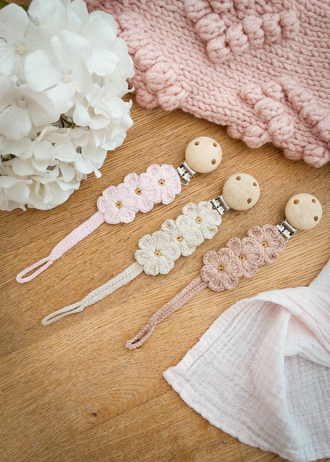 Dummy Clip, Pacifier Clip, Boho Dummy Clip, Neutral Dummy Clip, Pretty