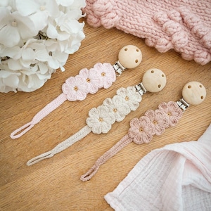 Prendedor de chupeta, prendedor de chupeta, prendedor de chupeta boho, prendedor de chupeta neutro, prendedor de chupeta bonito, corrente de chupeta, suporte de chupeta, prendedor de chupeta de ocasião, flores