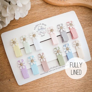 Baby-Haarspangen, gefütterte Clips, Baby-Fransenclips, erste Haarspangen, kleine Haarspangen, Kleinkind-Clips, sanfte Haarspangen, Haarclip-Set Bild 1