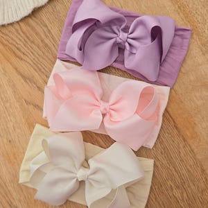 Baby Headbands, Big Bow Headband, Baby Shower Gift, Baby Girl Gift, Baby Bows, Hair Bows, Bow Headband, Newborn Headbands, New Baby Gift