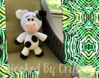 Stuffed Cow - Cow Baby Gift - Unique Baby Gift - Stuffed Animal - Handmade Cow - Crochet Cow - Unique Birthday Gift