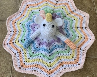 Unicorn Lovey - Unicorn Baby Gift - Rainbow Baby - Unique Baby Gift - Stuffed Unicorn - Lovey - Baby Lovey - Handmade Unicorn