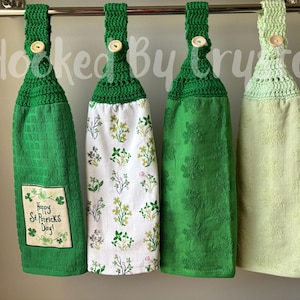 St. Patrick's Day Hanging Dishtowels - Holiday Hanging Dishtowel - Hanging Dishtowel